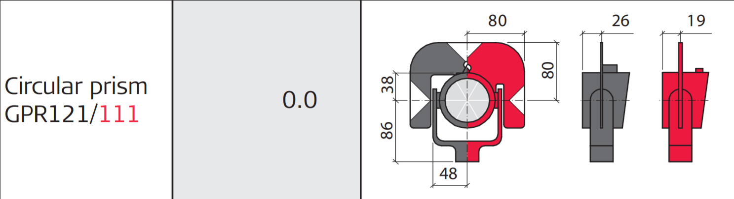 GPR111 Circular Prism | GPR111 Prism with Holder | ESurveyLTD
