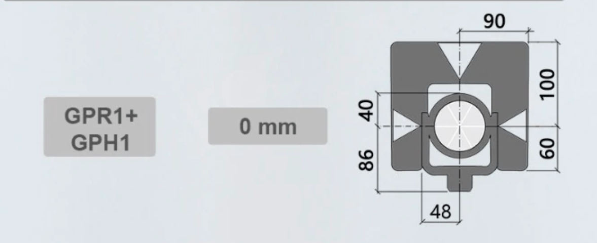 GPR1 Circular Prism | Prism with GPH1 Holder | ESurveyLTD